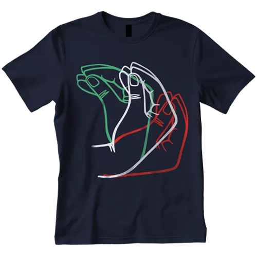 Amalfi t-shirt graphic in blue