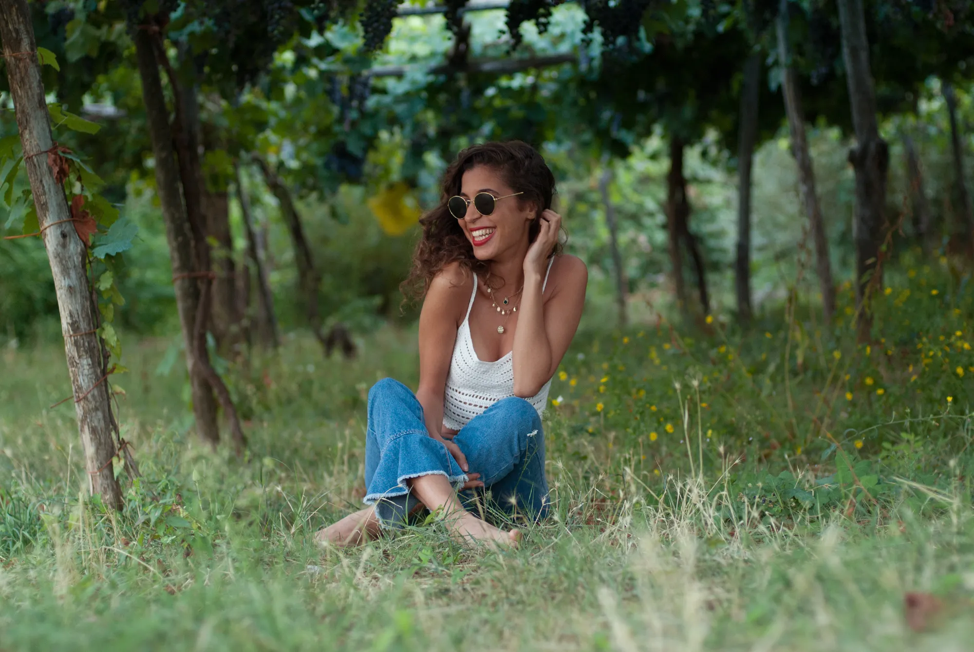 Camelia on a motorbike in Tramonti — frame 01