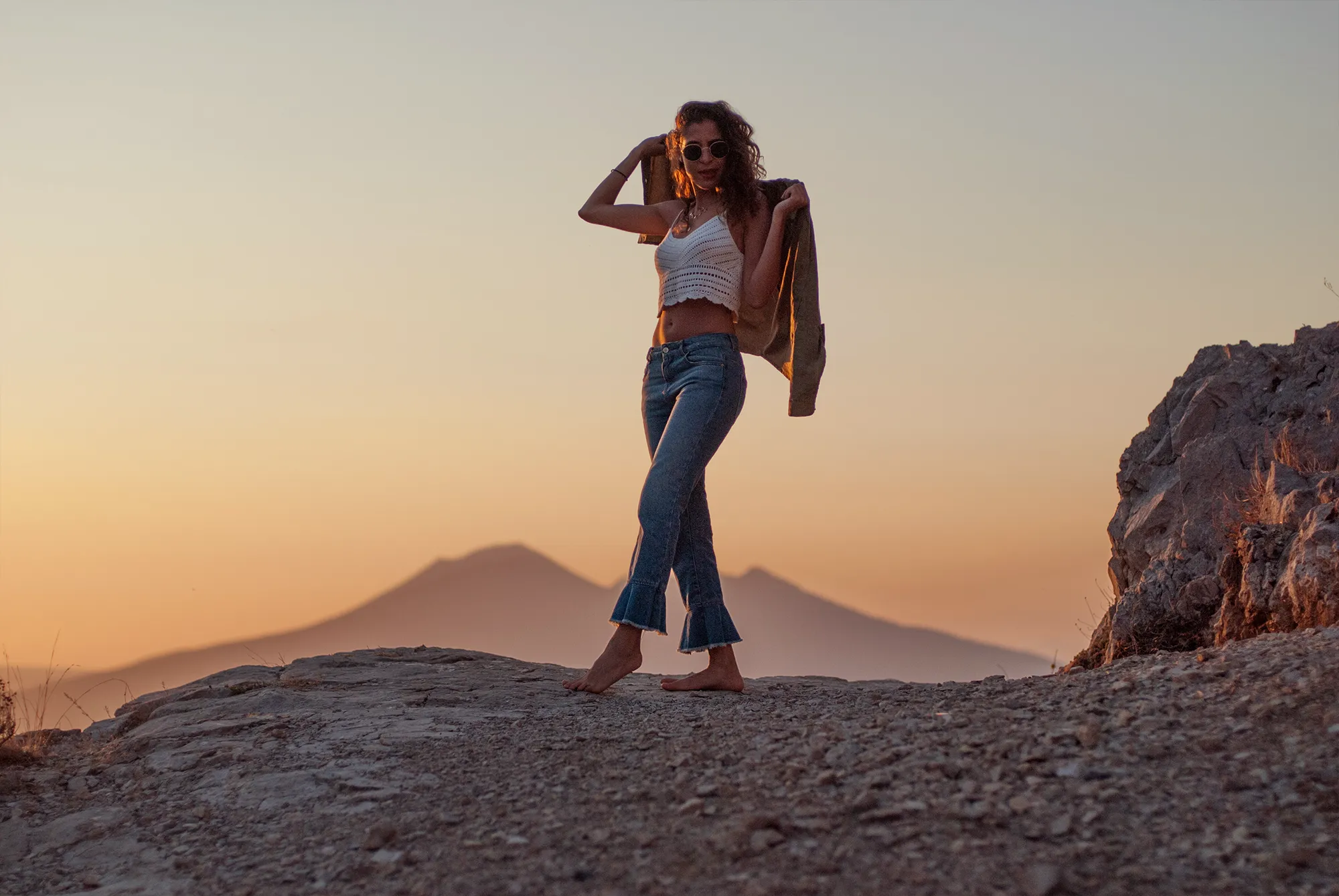 Camelia on a motorbike in Tramonti — frame 03