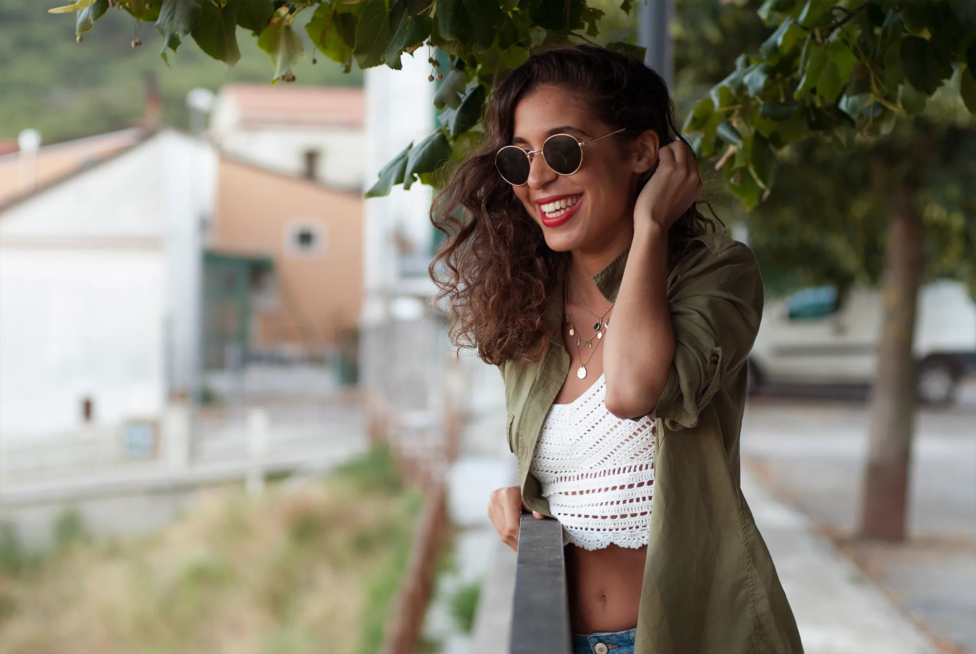 Camelia on a motorbike in Tramonti — frame 05