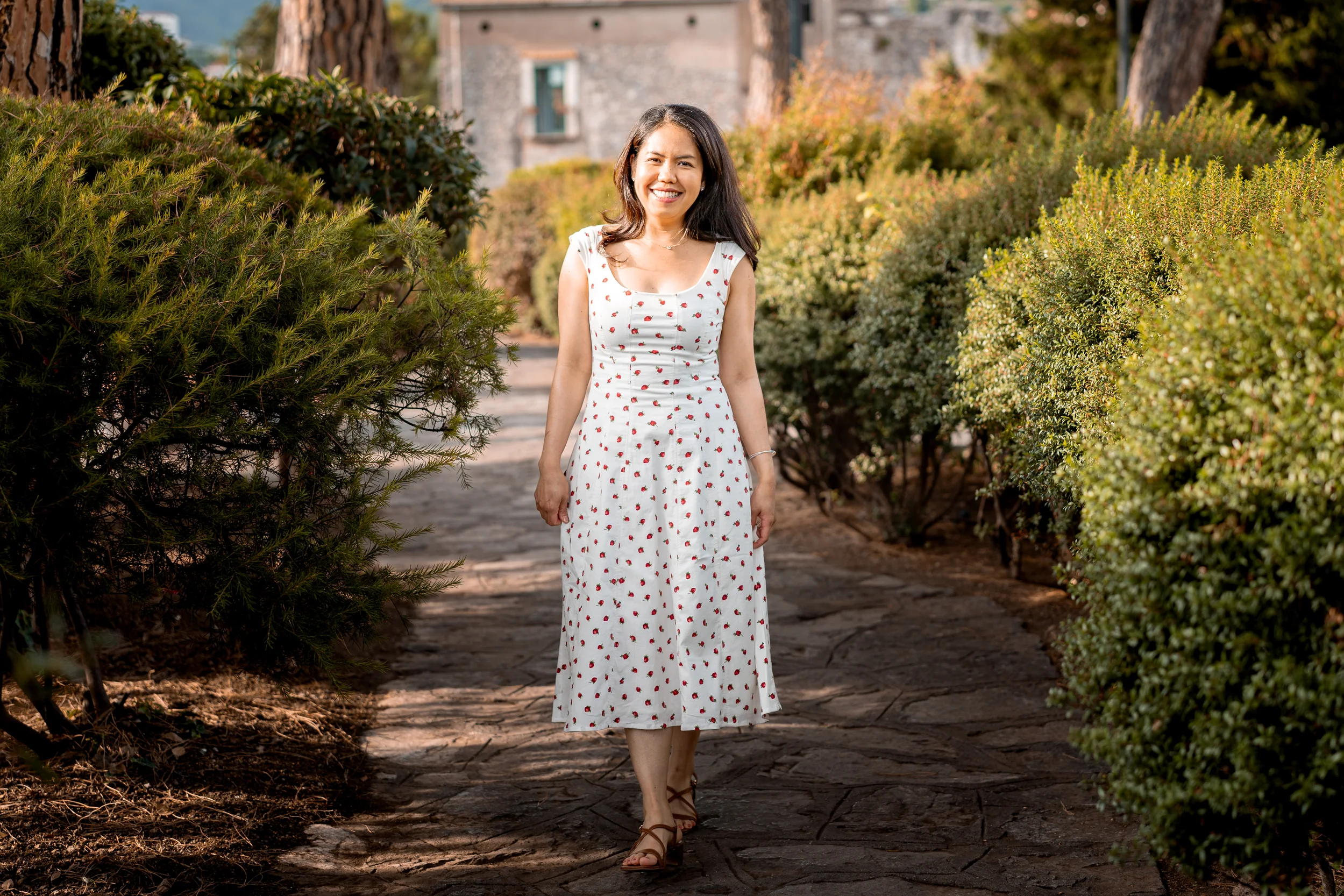 Walking through the narrow streets of Ravello