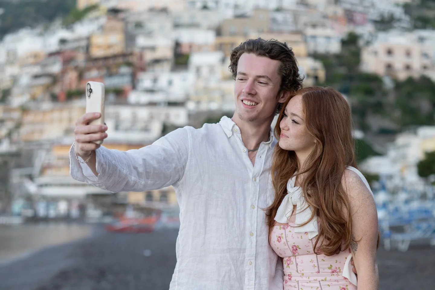 A selfie together on the Positano waterfront