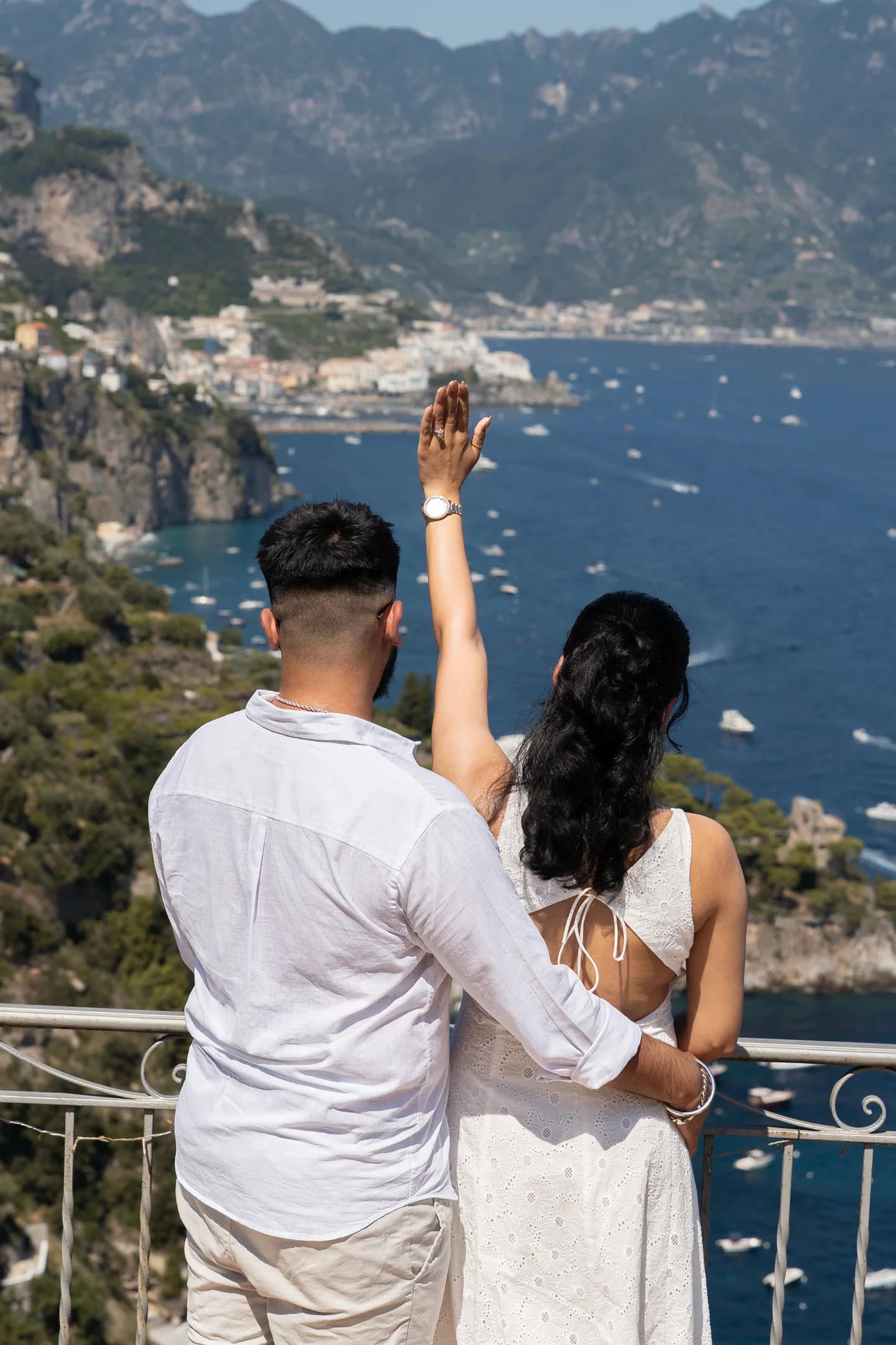 A toast above the coastline from the villa balcony