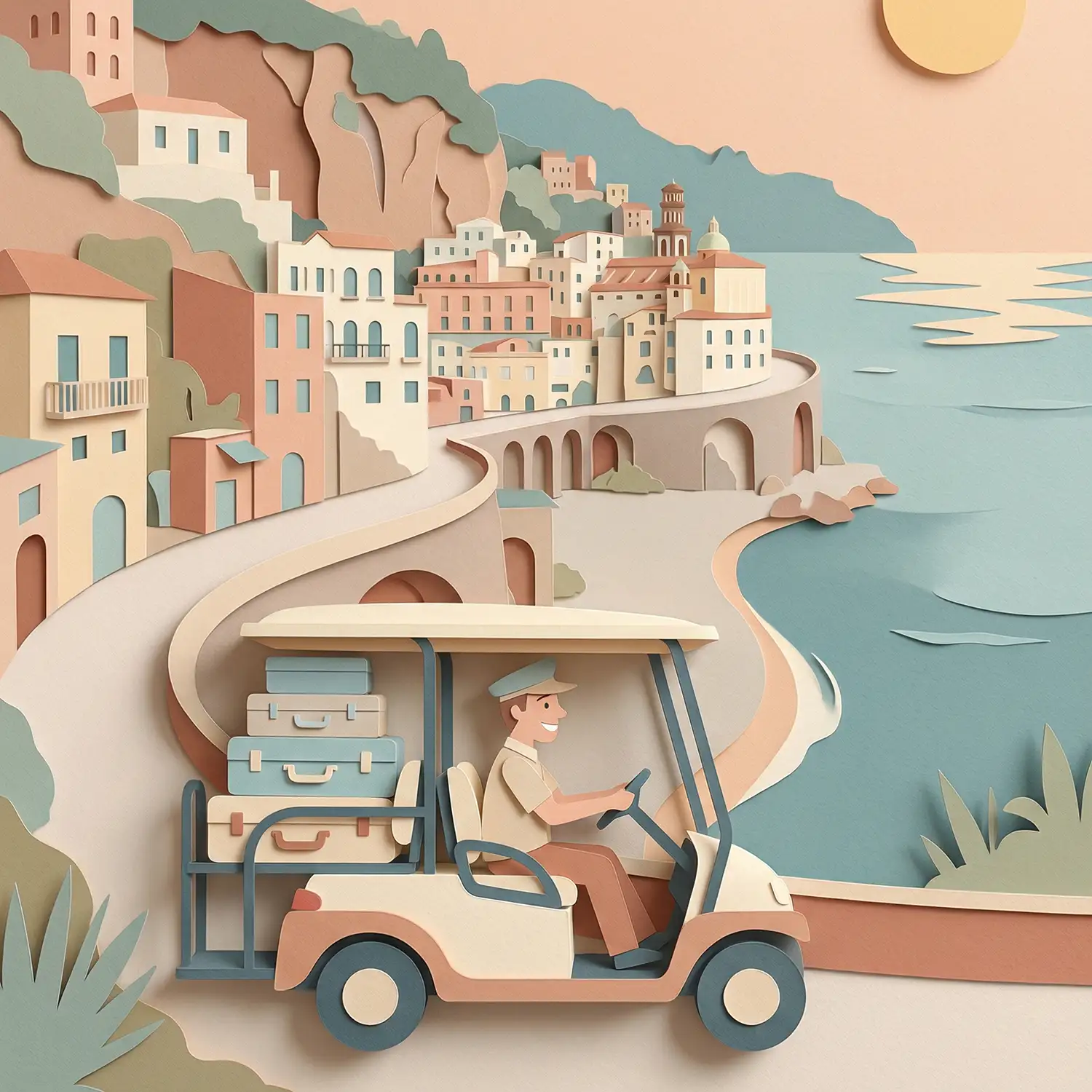 Amalfi porter illustration