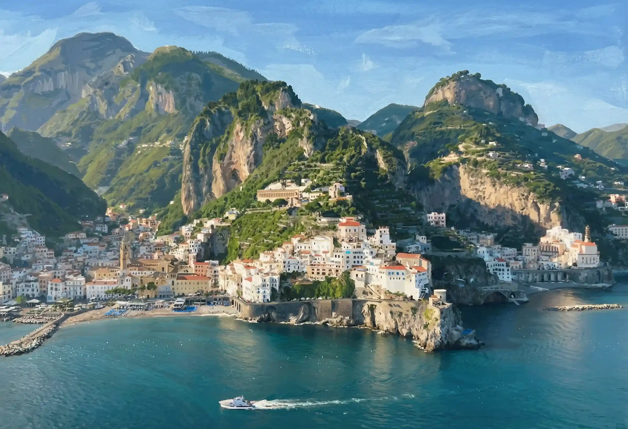 Amalfi Coast aerial view