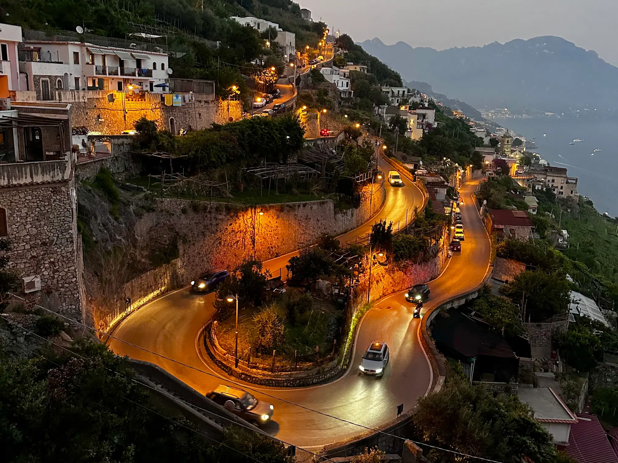 Ferry route toward the Amalfi Coast