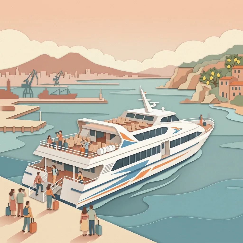 NLG ferry from Naples Beverello toward Positano