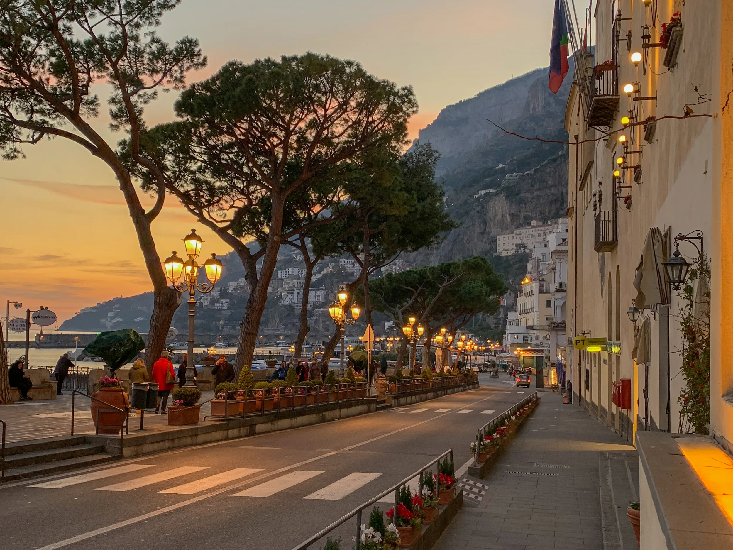 Final frame — sunset over the Amalfi Coast