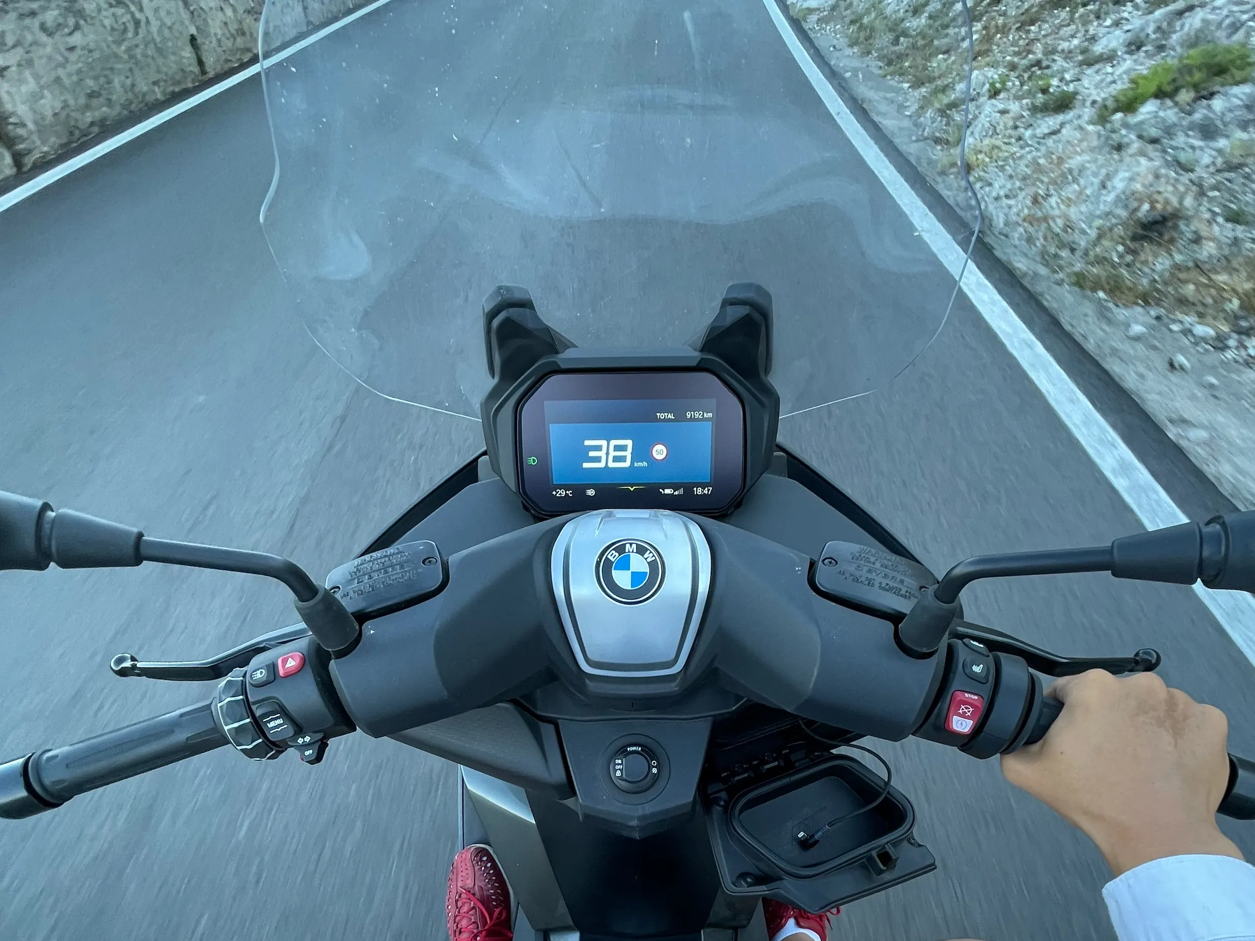 Cruising through the coastal village streets