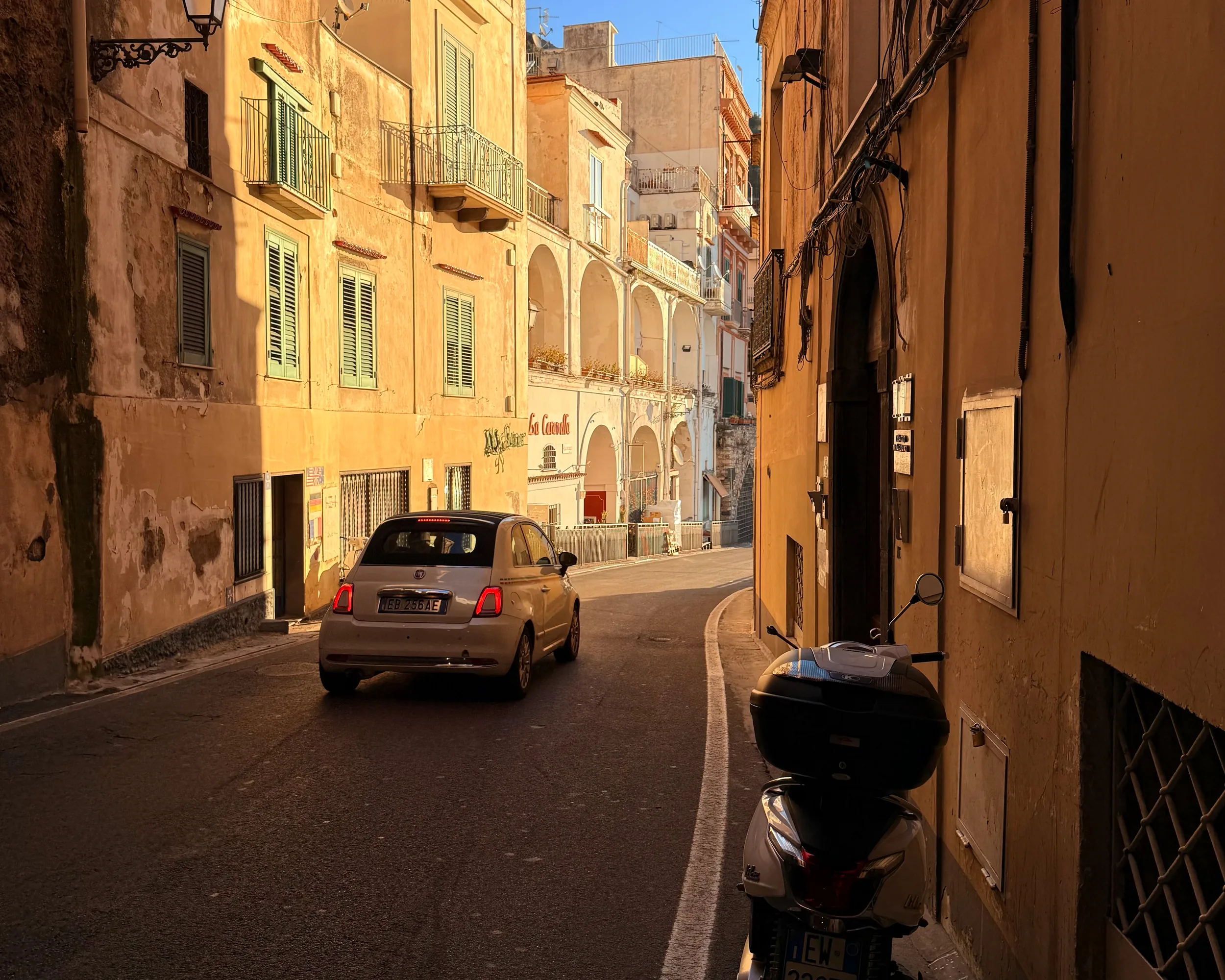 Scenic stop along the winding mountain road
