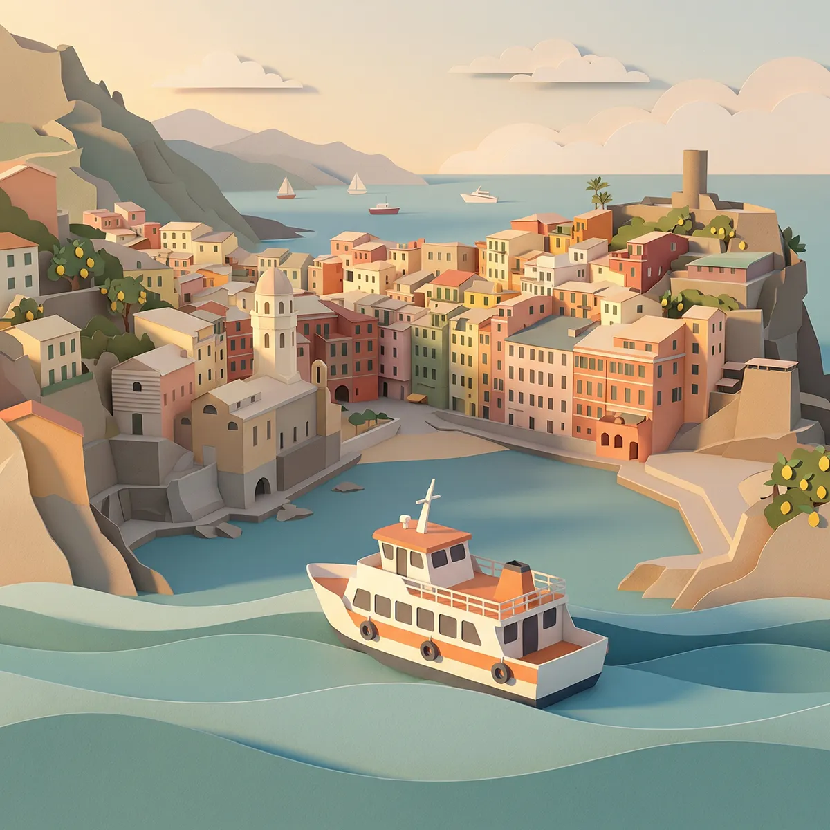 Alicost ferry on the Amalfi Coast