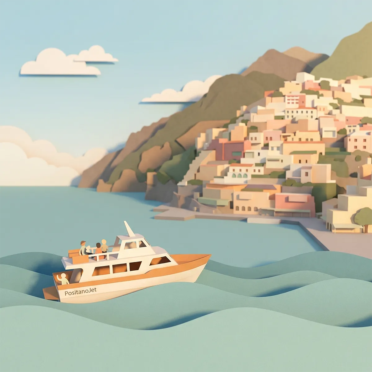 PositanoJet ferry on the Amalfi Coast