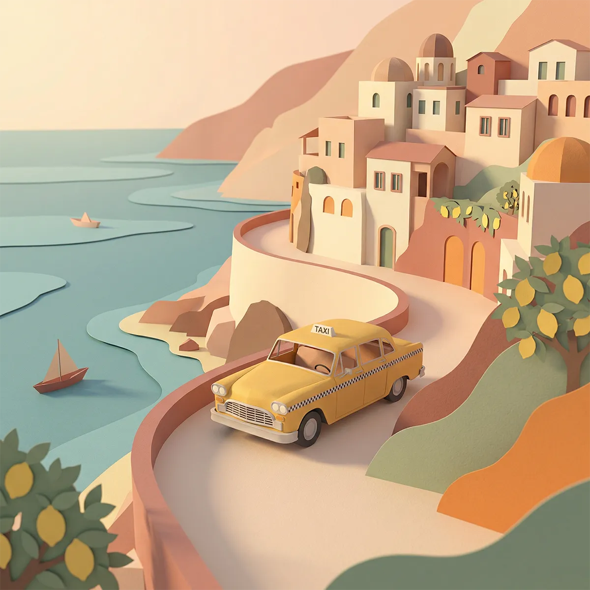 Taxi on the Amalfi Coast